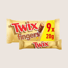 Twix Caramel & Milk Chocolate Fingers Biscuit Snack Bars Milk Chocolate 9x20g