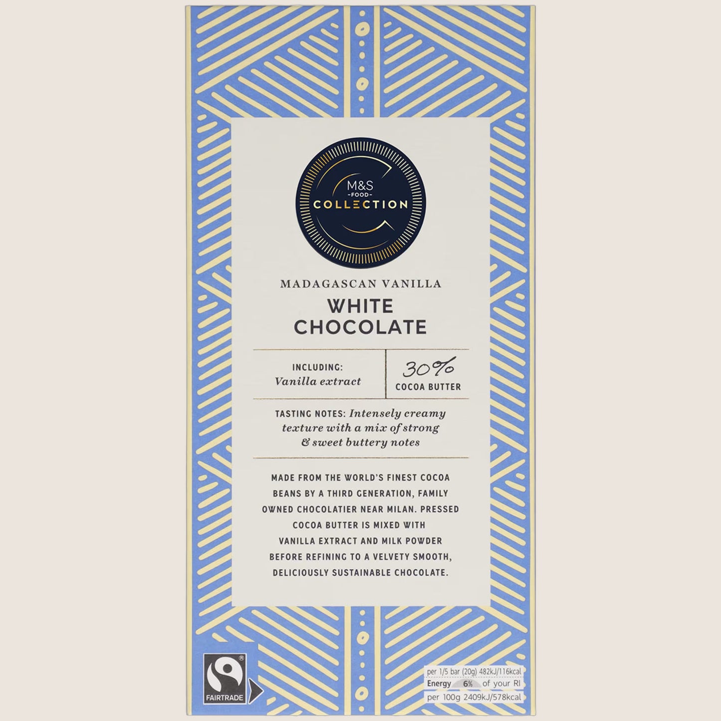 M&S White Chocolate With Madagascan Vanilla 100 g