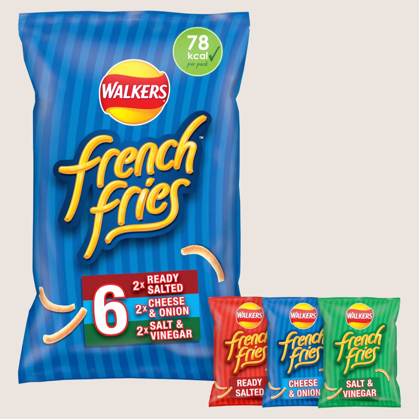 Walkers French Fries Variety Snacks Multipack 6x18g