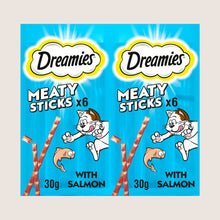DREAMIES Meaty Sticks Adult Cat Treats with Scrumptious Salmon With Taurine 30g