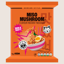 ASDA Miso Mushroom Flavour Instant Noodles Vegan Friendly 100g