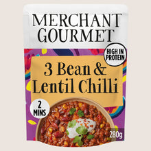 Merchant Gourmet 3 Bean & Lentil Chilli Vegan Friendly 280g