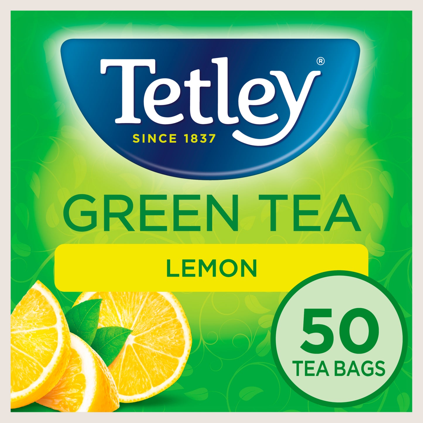 Tetley Green Tea Lemon Tea Bags x50 Rainforest Alliance Certified