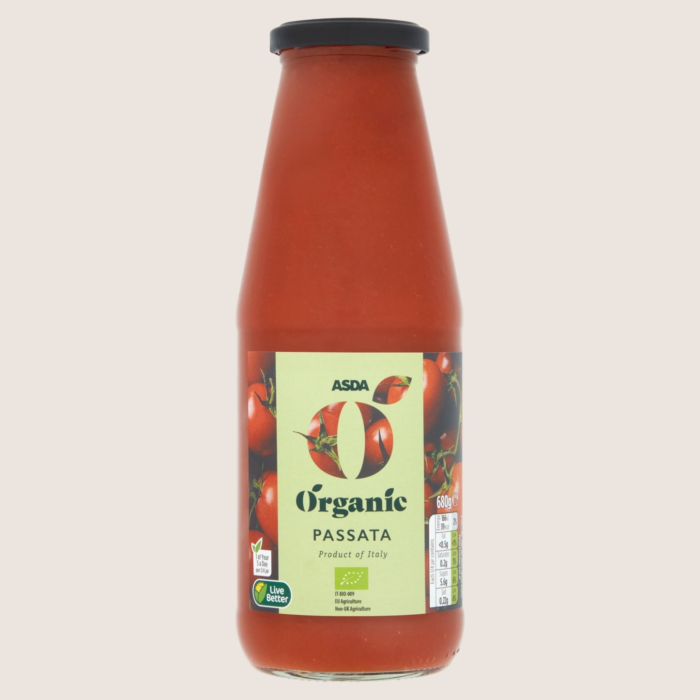 ASDA Organic Organic Passata Cupboard Essential 680g