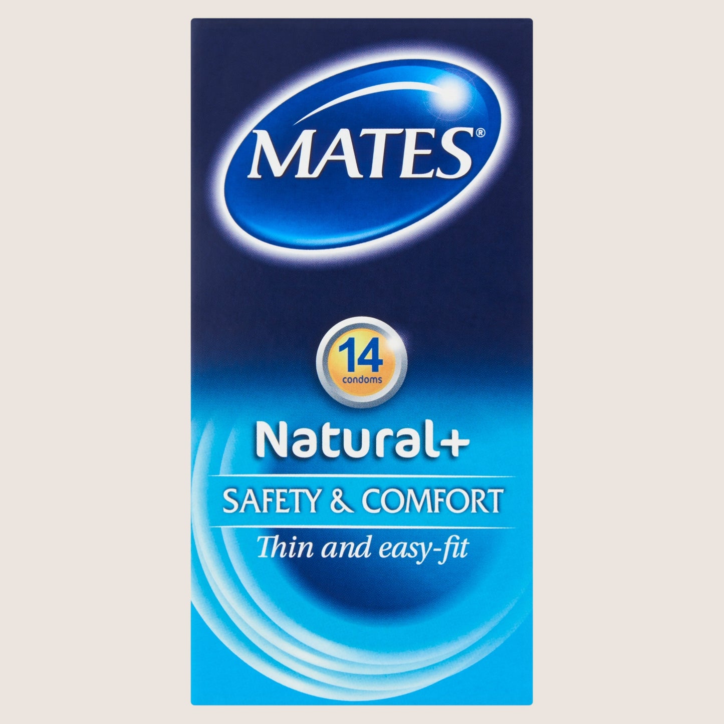 Mates Natural+ Safety & Comfort 14 Condoms