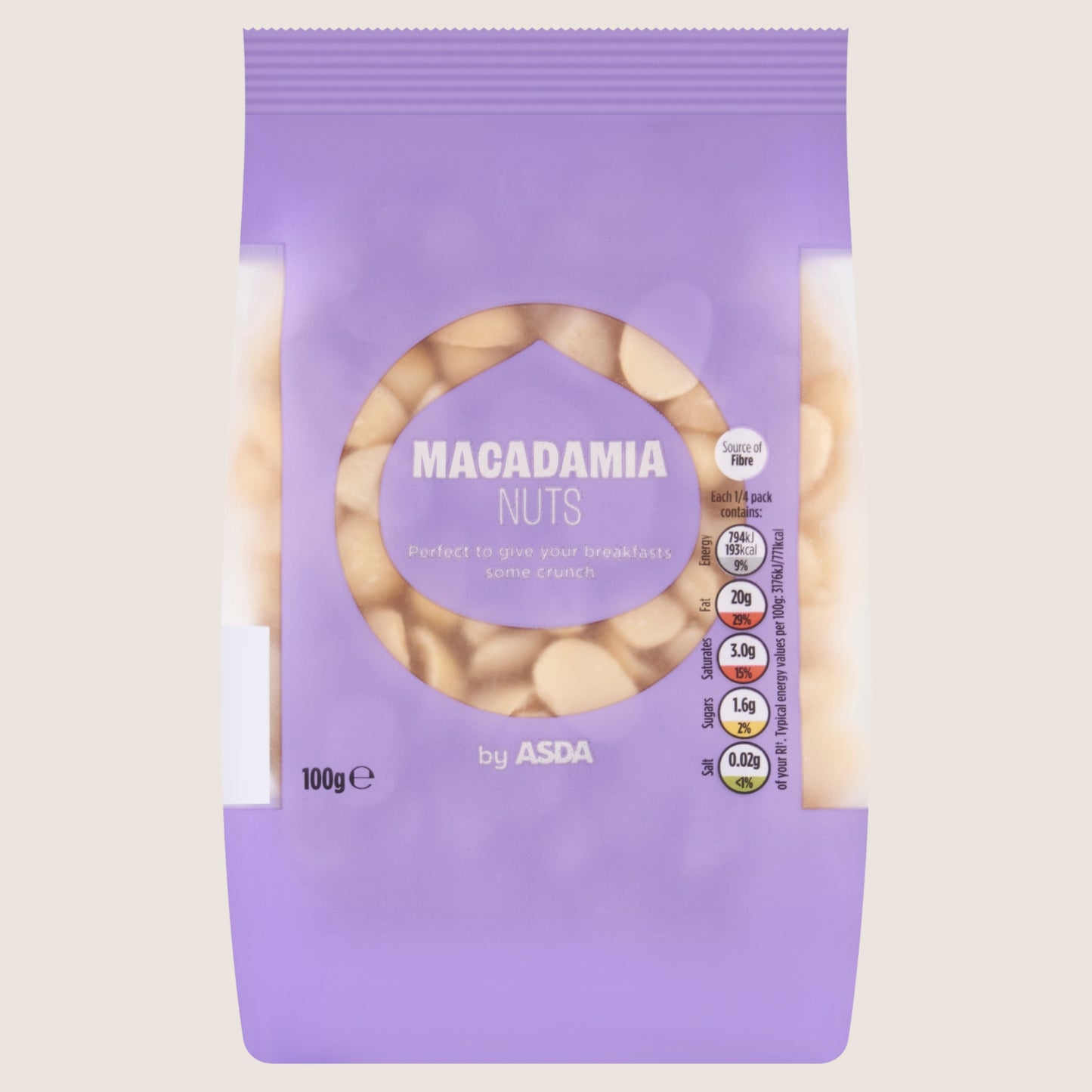 ASDA Macadamia Nuts Multipack 100g