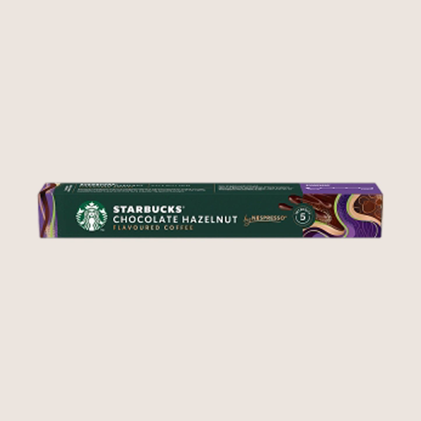 Starbucks STARBUCKS® Chocolate Hazelnut by Nespresso® Coffee Pods, STARBUCKS® Blonde Roast, Box of 10 No Artificial Additives 51g