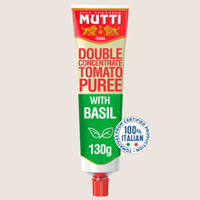 Mutti Double Concentrate Tomato Puree with Basil Sun Ripened Tomatoes 130g