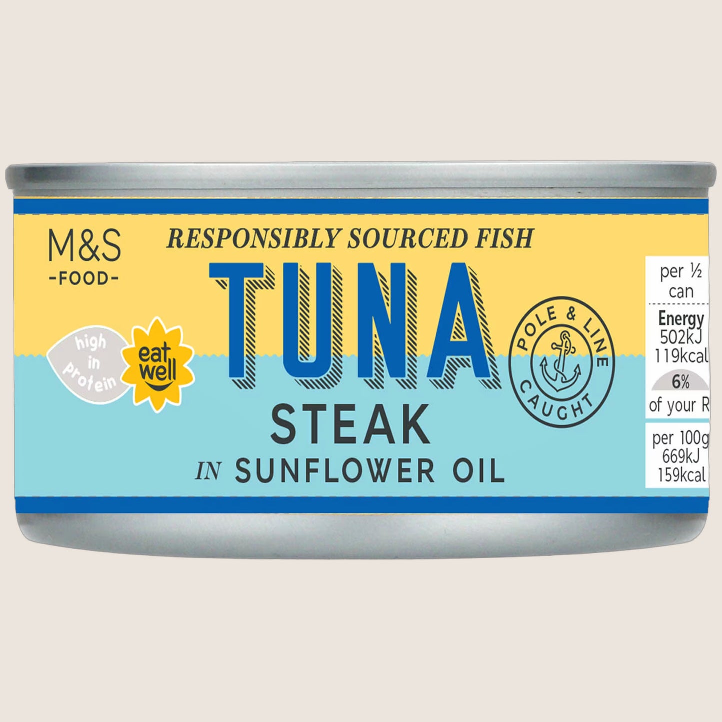 M&S Tuna Steak In Sunflower Oil 200 g