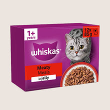 Whiskas 1+ MEATY Meals Wet Cat Food Pouches in Jelly With Taurine 12 x 85g