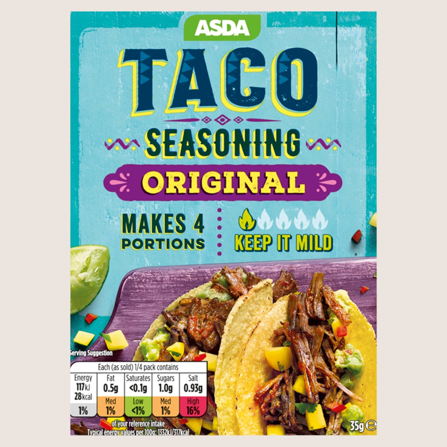 ASDA Taco Seasoning No Artificial Additives