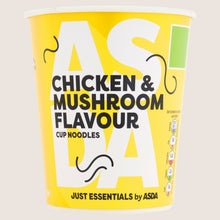 JUST ESSENTIALS by ASDA Just Essentials Chicken & Mushroom Flavour Cup Noodles Vegetarian Friendly 70g