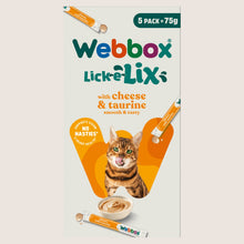Webbox Lick-e-Lix with Cheese & Taurine No Artificial Additives 5 x 15g