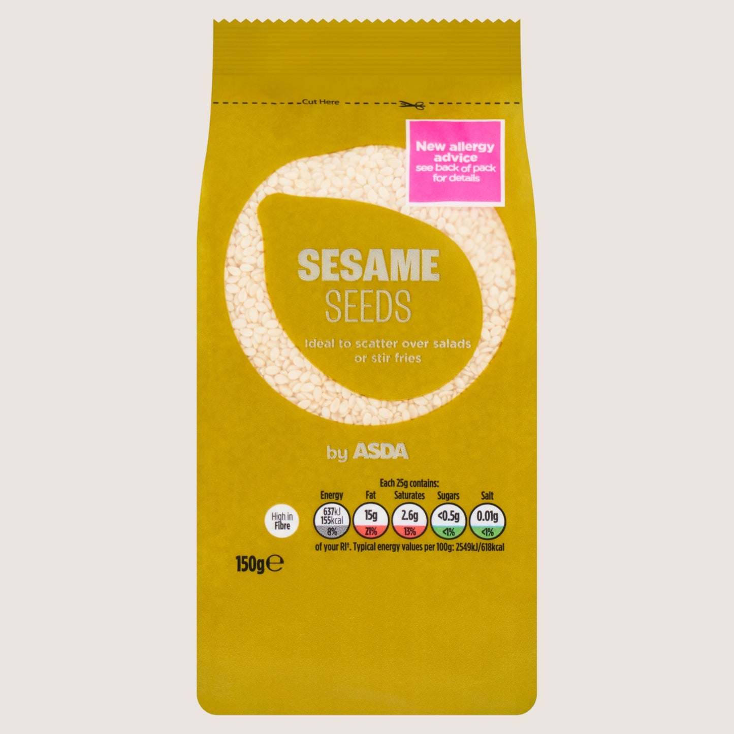 ASDA Sesame Seeds No Artificial Additives 150g