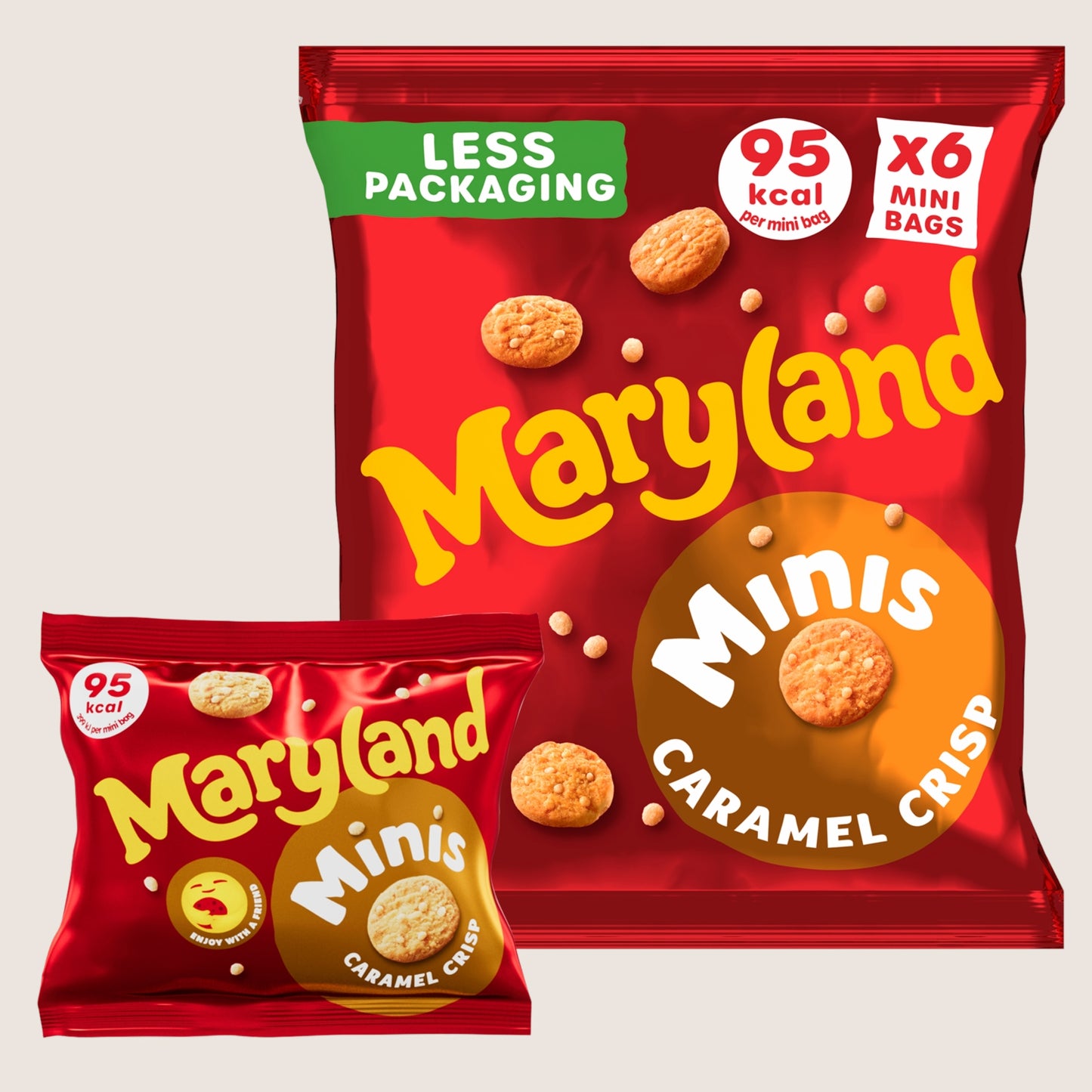 Maryland Cookies Minis Caramel Crisp 6 Multipacks Free From Artificial Additives
