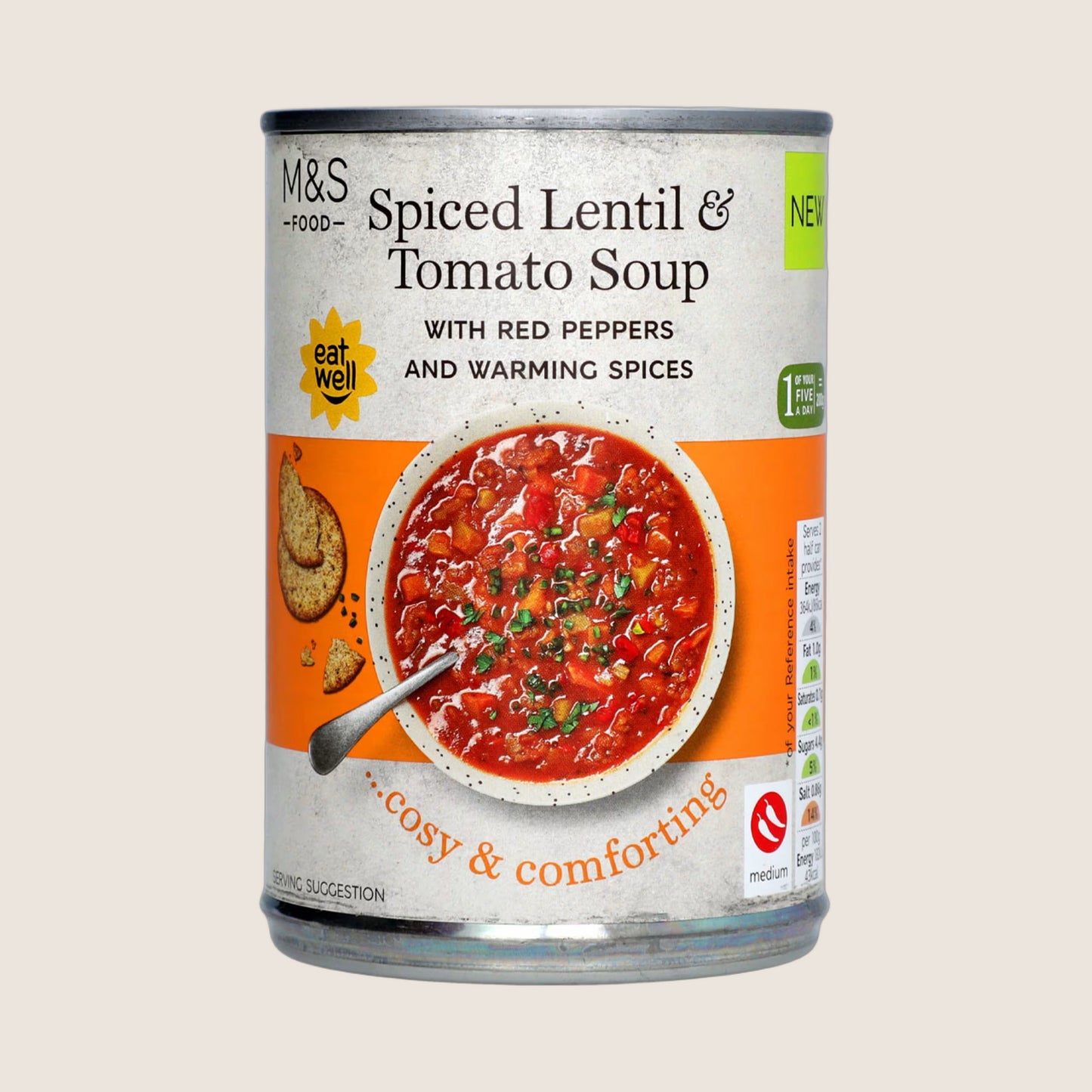 M&S Spiced Lentil And Tomato Soup 400 g