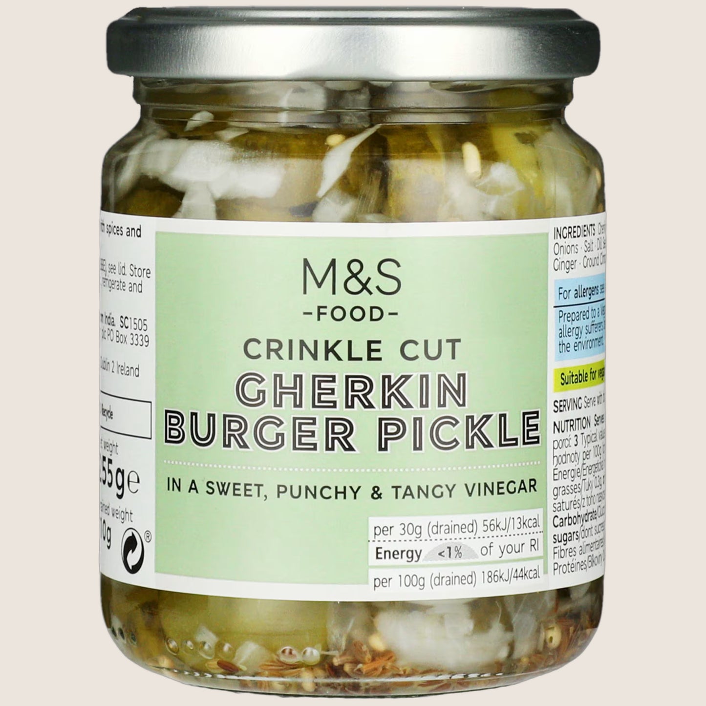 M&S Crinkle Cut Gherkin Burger Pickle 255 g