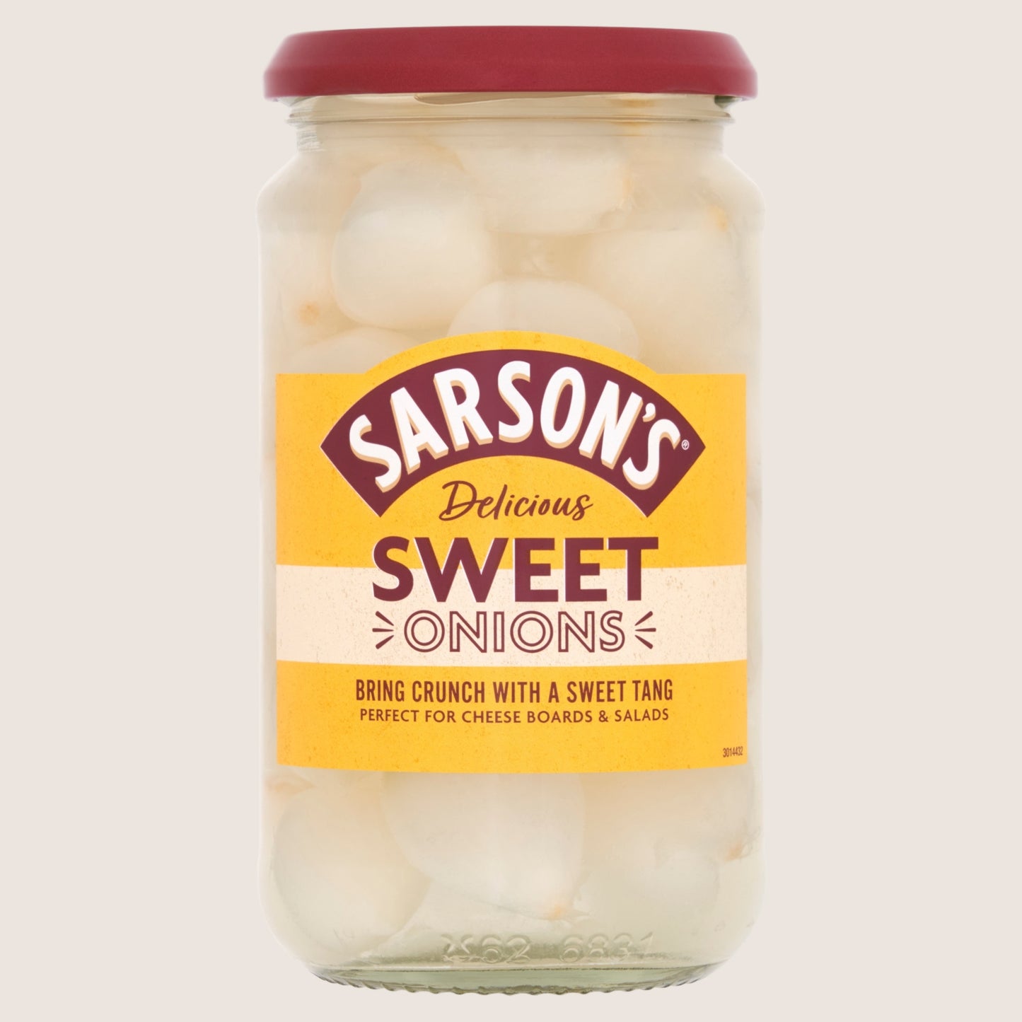 Sarsons Delicious Sweet Onions No Artificial Additives 460g