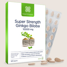 Healthspan Ginkgo Biloba Cognitive Support 10000mg Vegan Friendly 120 tablets