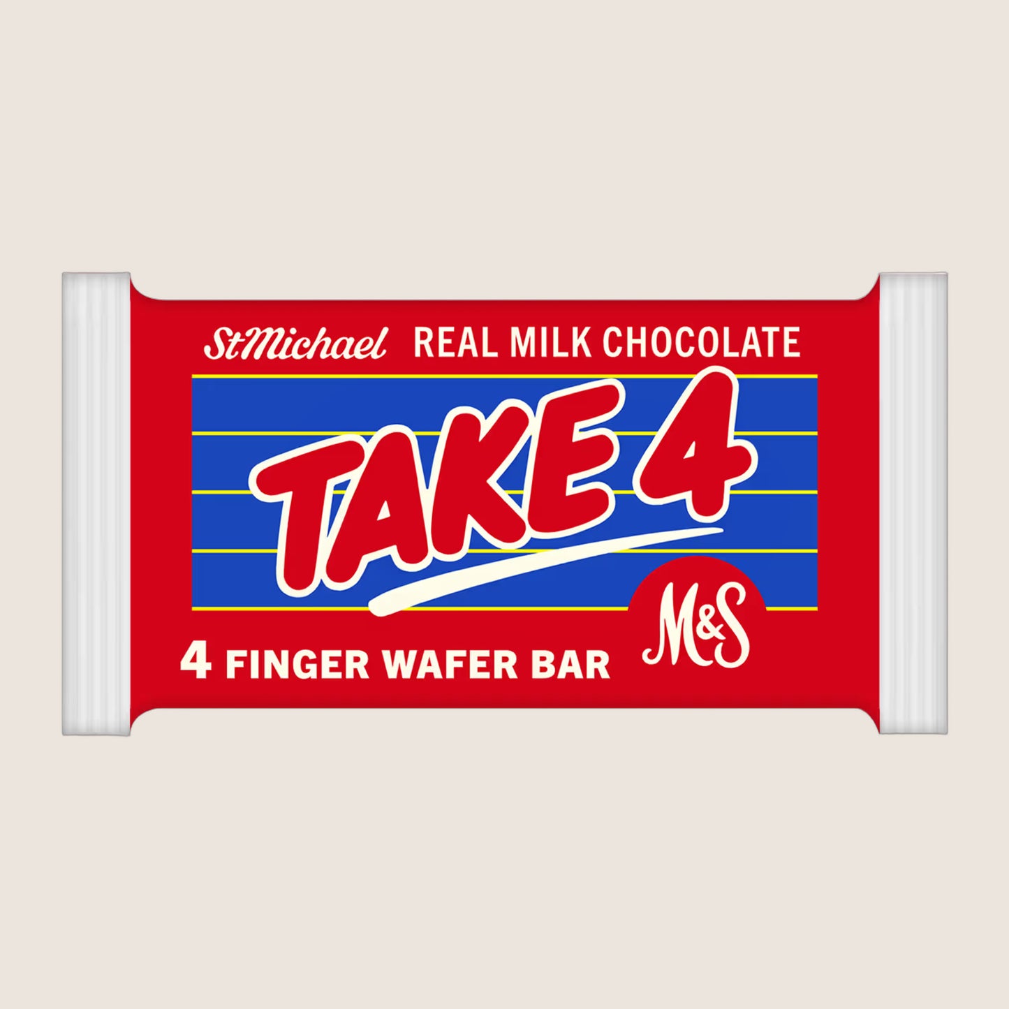 M&S Take 4 St Michael Real Milk Chocolate 4 Finger Wafer Bar 45 g