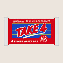 M&S Take 4 St Michael Real Milk Chocolate 4 Finger Wafer Bar 45 g
