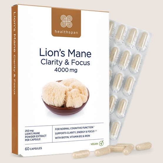 Healthspan Lion's Mane Clarity & Focus 60 capsules