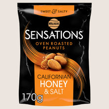Walkers Sensation s Californian Honey & Salt Roasted Peanuts Sharing Bag Sharing Size 170g