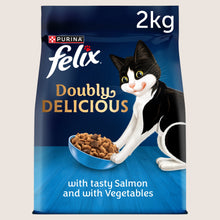 Felix Doubly Delicious Salmon & Veg Dry Cat Food Complete Nutrition 2kg