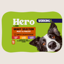 ASDA Hero Hero Working Dog Gravy Selection Meaty & Poultry Complete Nutrition 6 x 400g