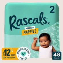 RASCALS Premium Nappies Size 2 Hypoallergenic 48 Count