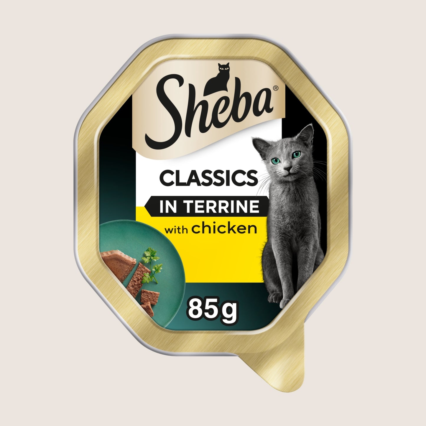 Sheba Classics Adult Wet Cat Food Tray with Chicken in Terrine With Taurine 85g