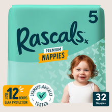 RASCALS Premium Nappies Size 5 Hypoallergenic 32 Count