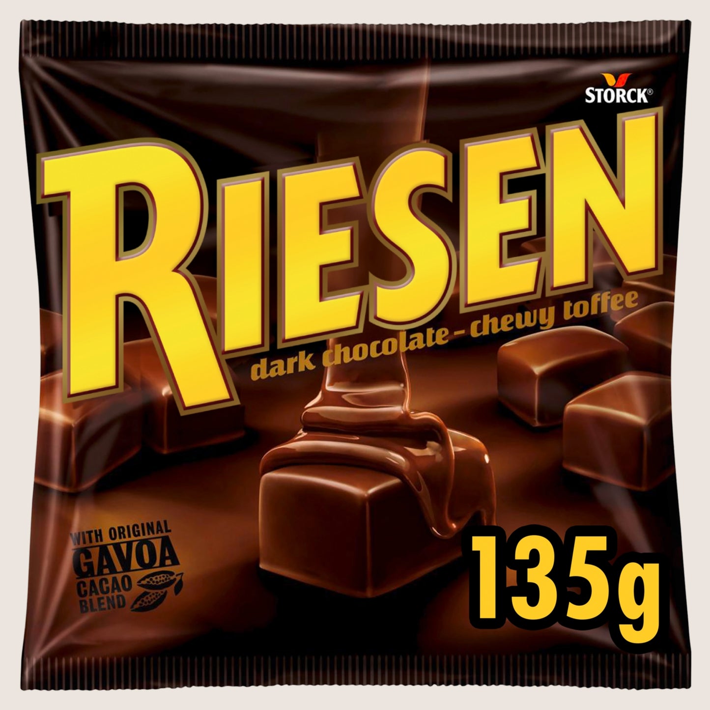 Riesen Dark Chocolate - Chewy Toffee 135g