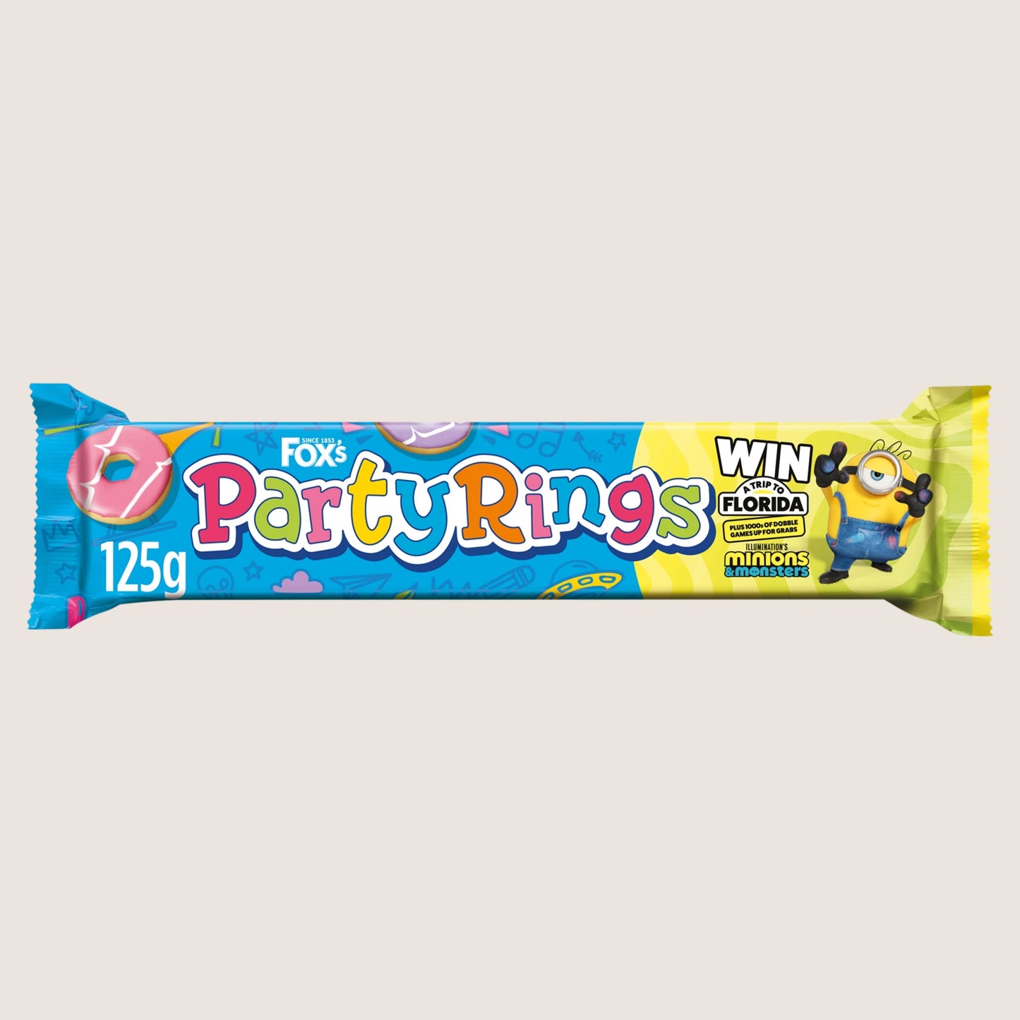 Fox's Biscuits Party Rings Tray Free From Artificial Additives 125g