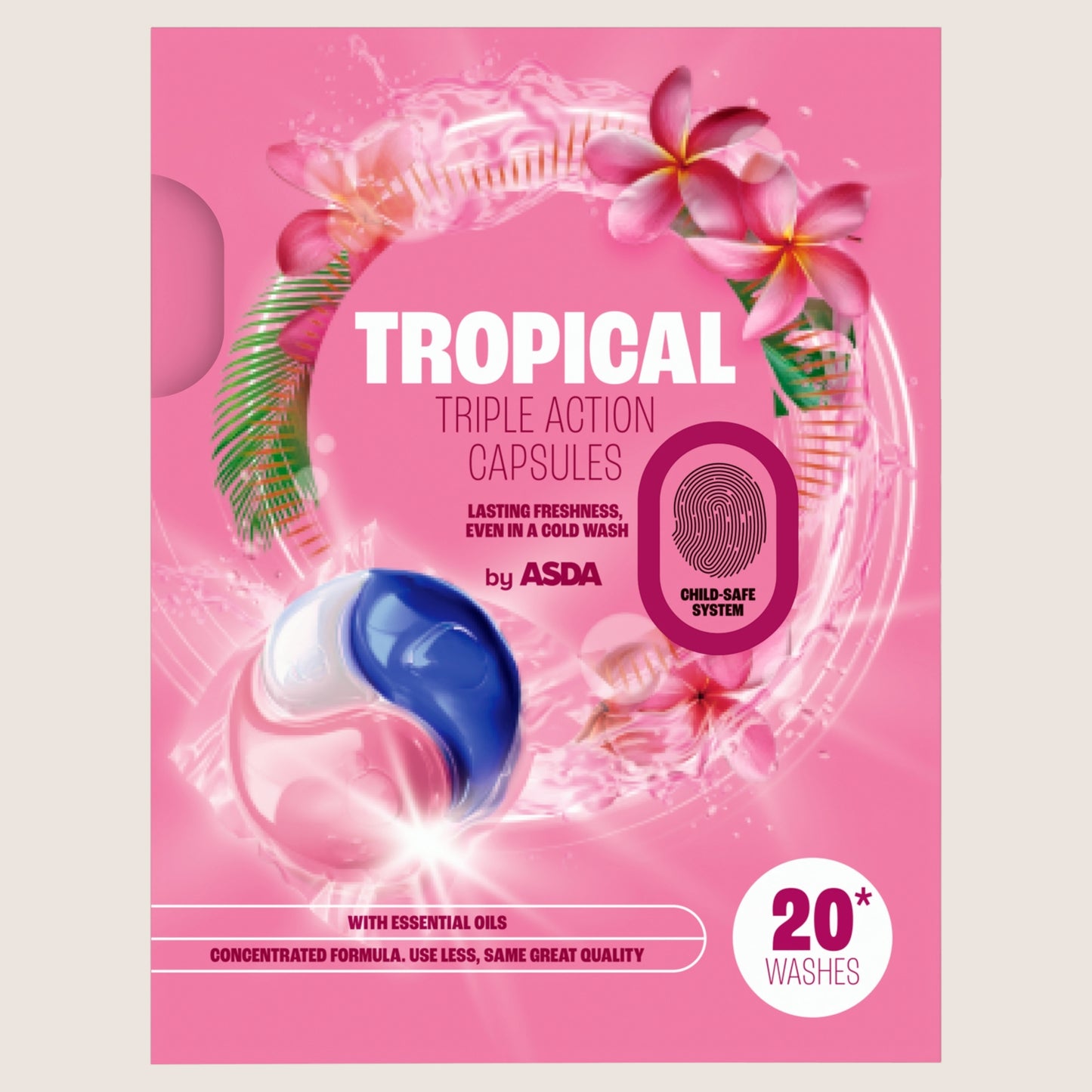 ASDA Tropical Triple Action Capsules 20 Washes