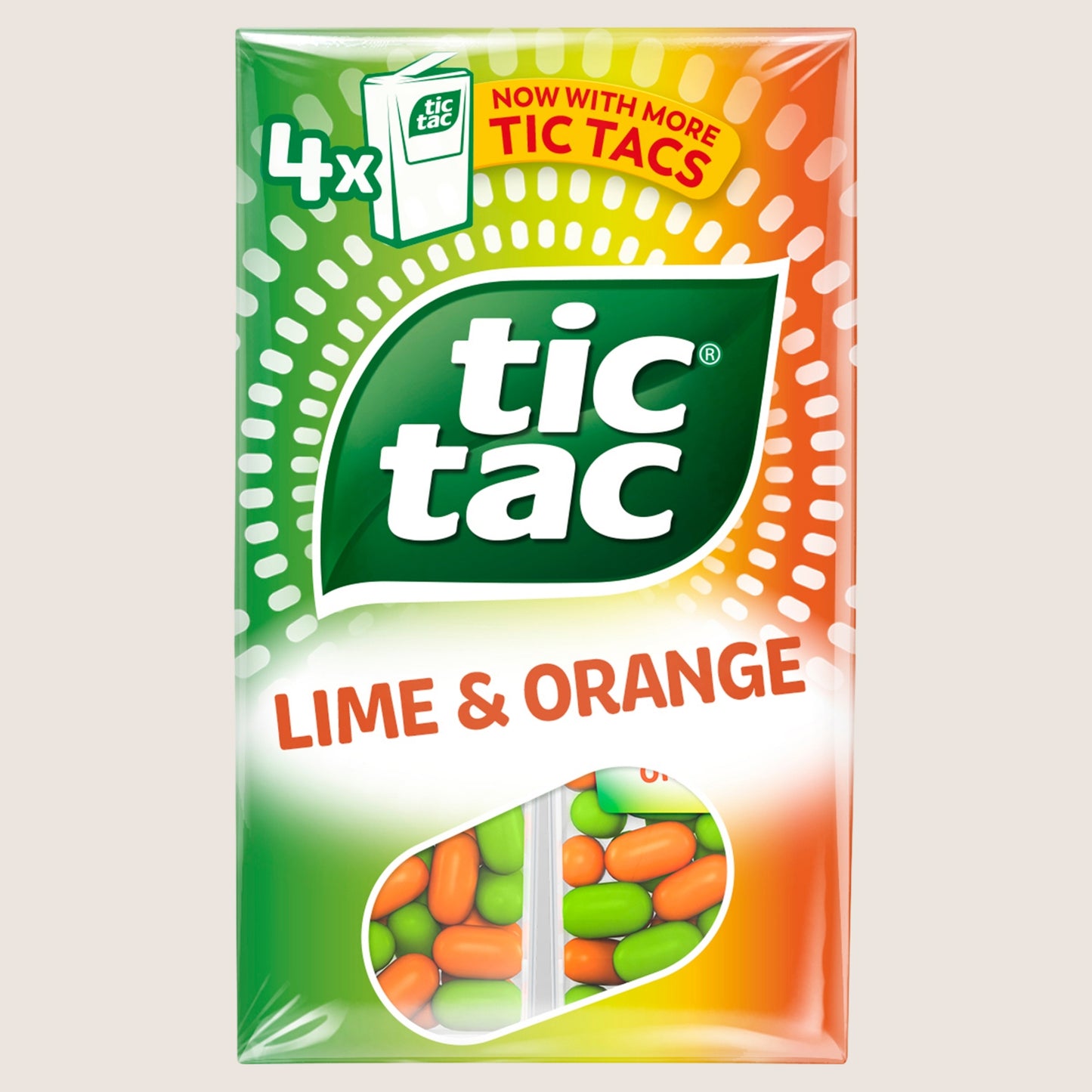 Tic Tac Lime & Orange 4 Pack 4 x 18g