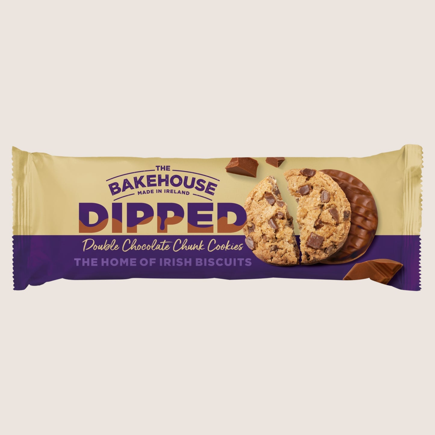 The Bakehouse Dipped Double Chocolate Chunk Cookies Chocolate 230g