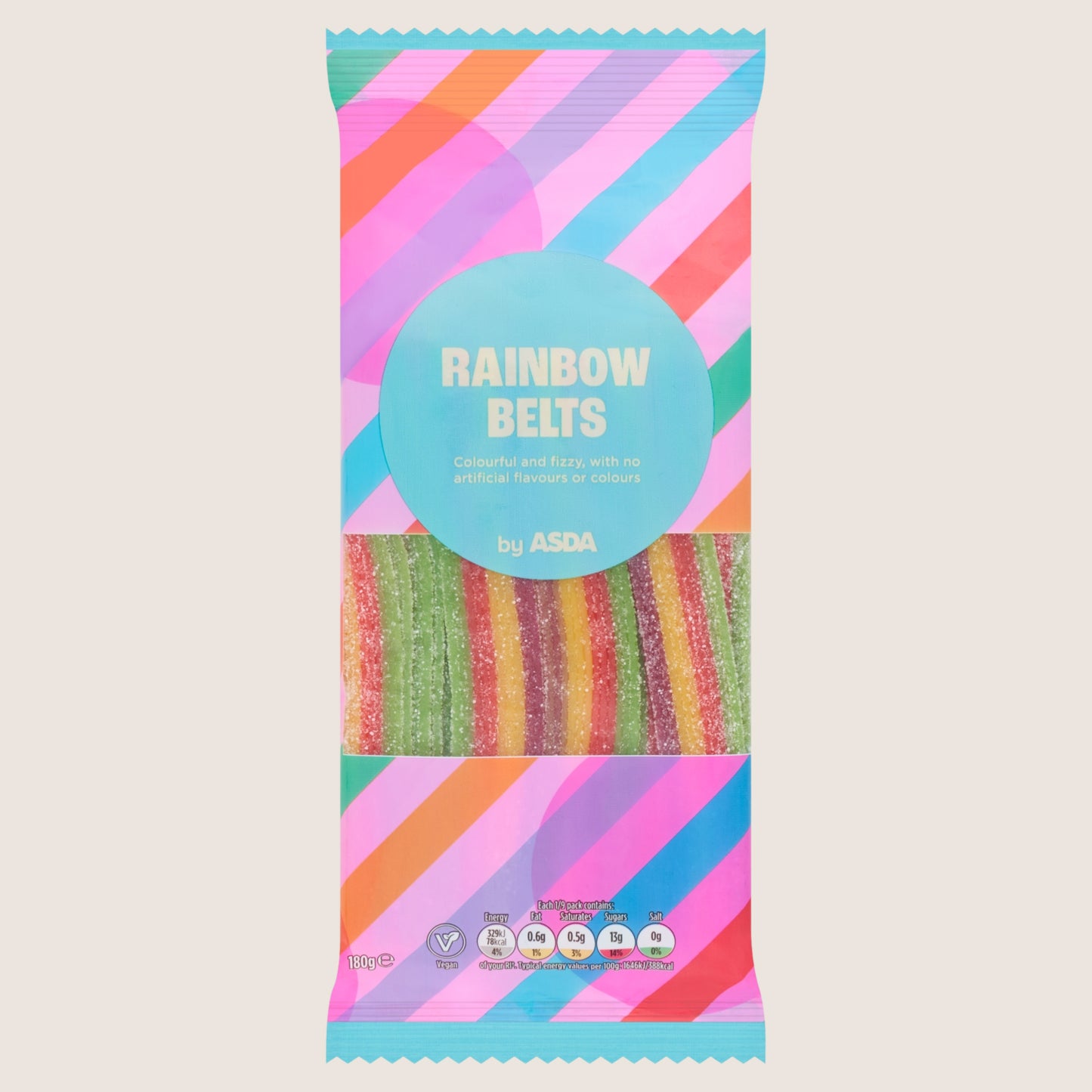 ASDA Rainbow Belts 180g