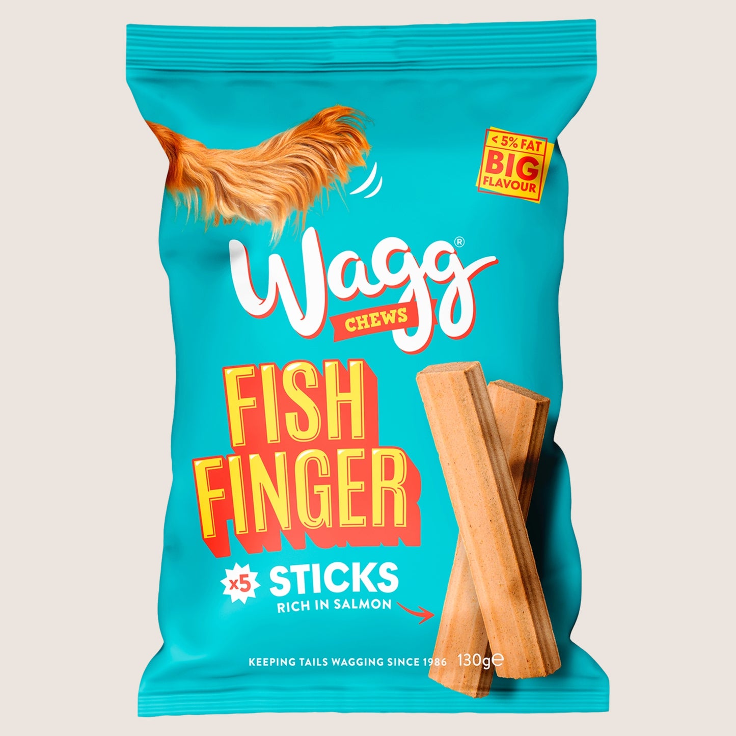 Wagg Chews Fish Fingers Sticks Nutritionally Complete 130g