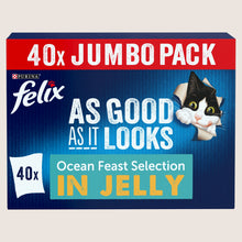 Felix As Good As it Looks Ocean Feasts Wet Cat Food With Omega Oils 40x85g