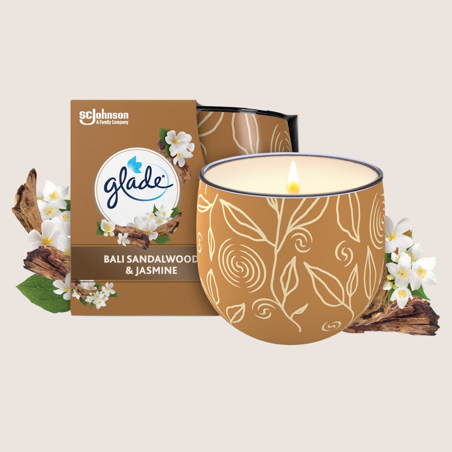 Glade Candle Bali Sandalwood & Jasmine 108g