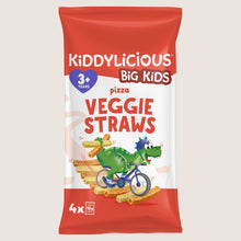 Kiddylicious Big Kids Pizza Veggie Straws No Artificial Additives 4 x 12g