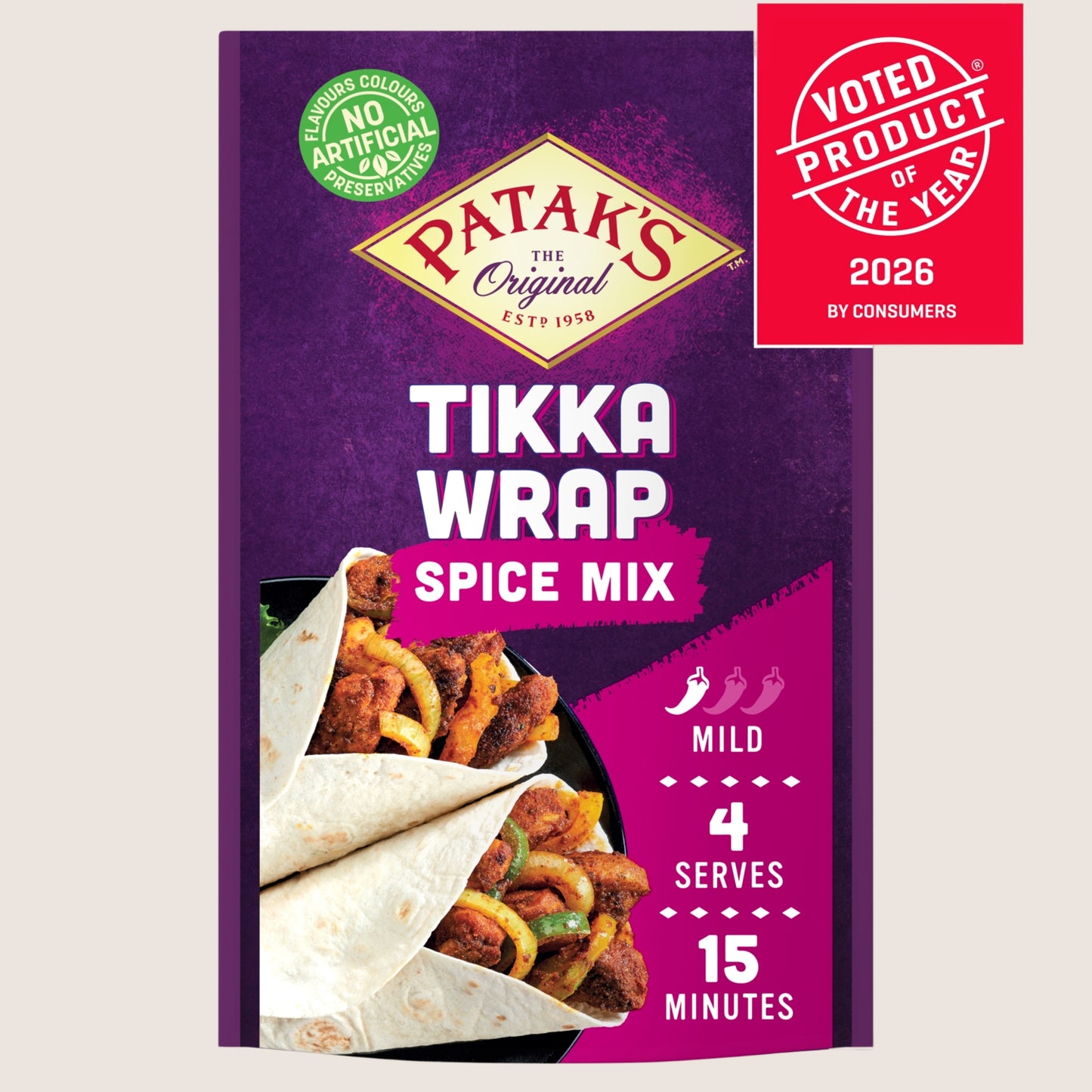 Patak's Tikka Wrap Spice Mix No Artificial Additives 25g