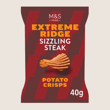 M&S Extreme Ridge Sizzling Steak Crisps 40 g