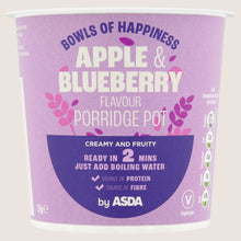 ASDA Apple & Blueberry Flavour Porridge Pot Vitamin Fortified 57g