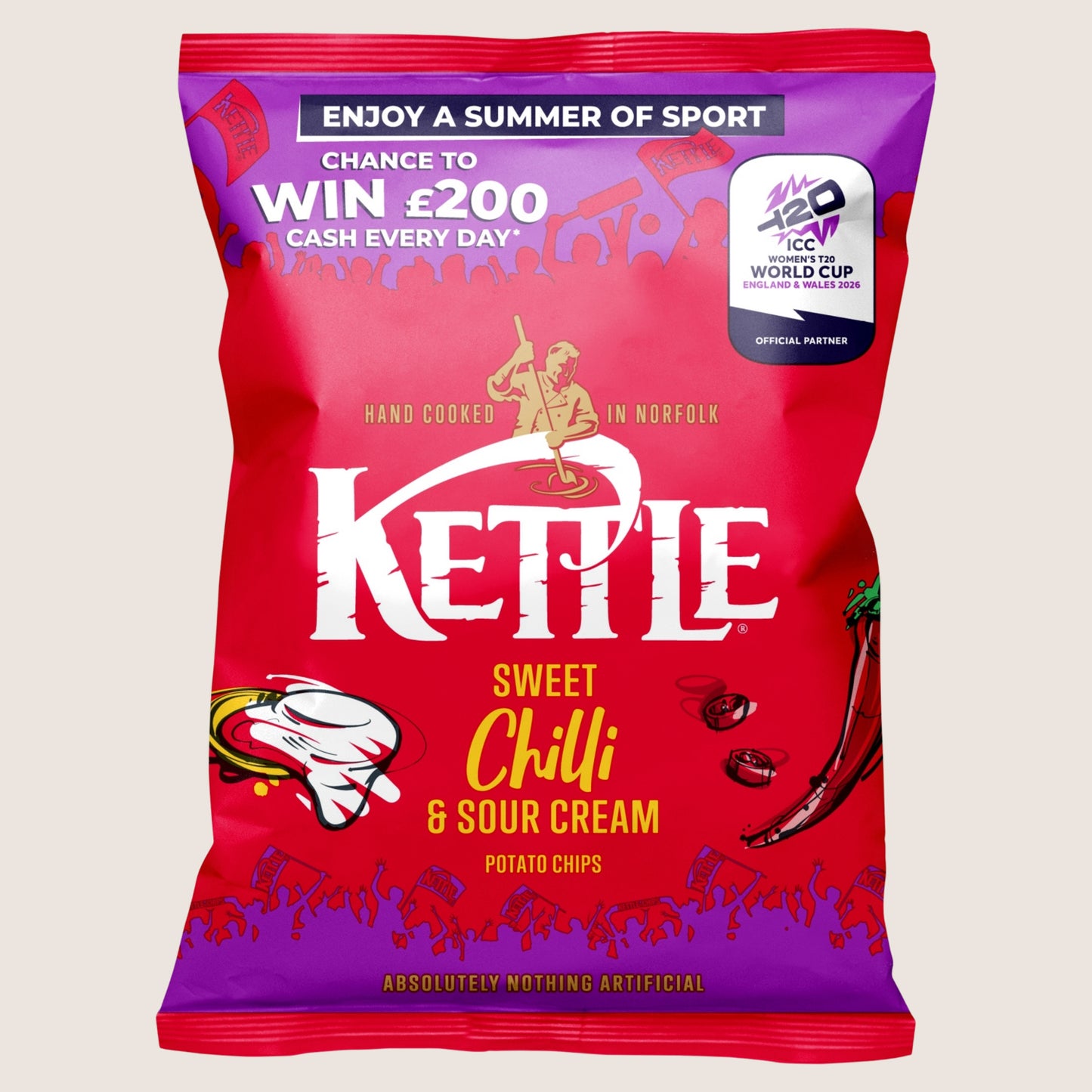 Kettle Sweet Chilli & Sour Cream Potato Chips Gluten Free 130g