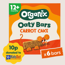 Organix Carrot Cake Soft Oaty Bars Toddler Snacks Multipack 12 months+ Gentle Formula 6x23g
