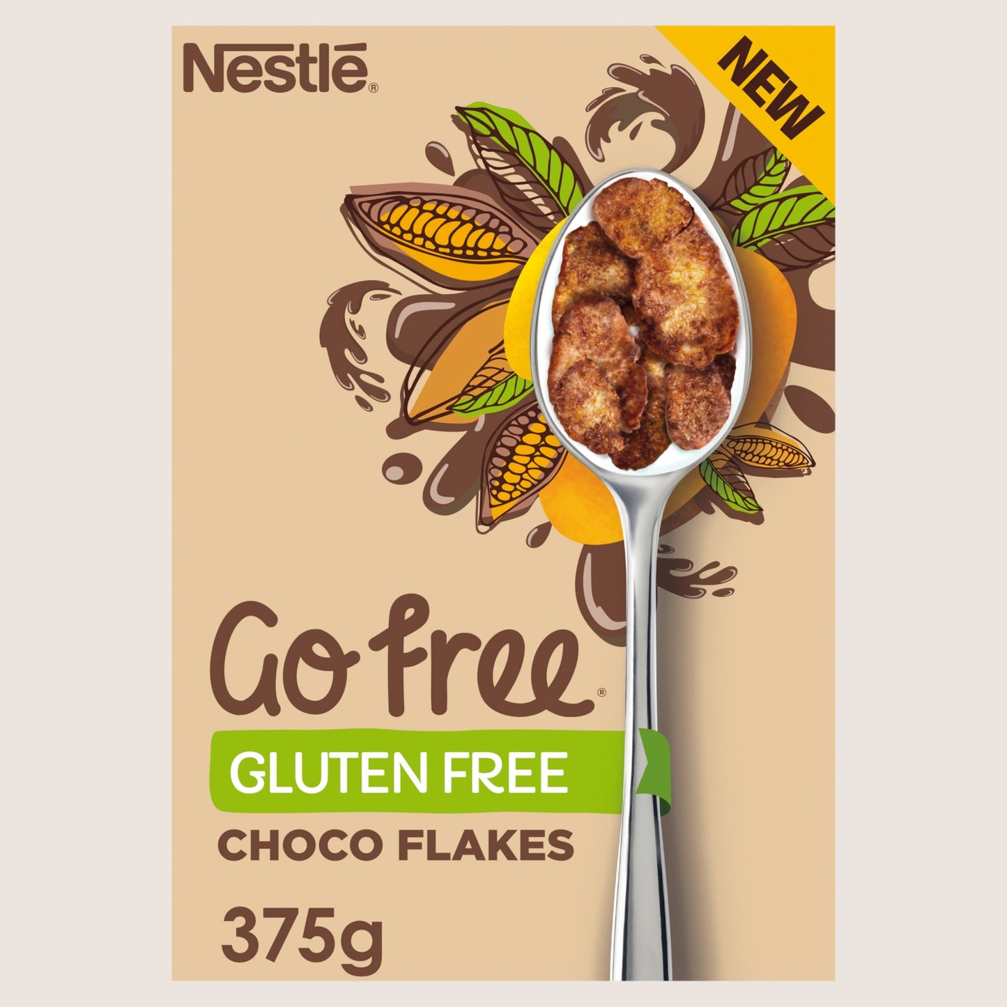 Go Free Nestlé Gluten Free Chocolate Cornflakes Breakfast Cereal Gluten Free 375g