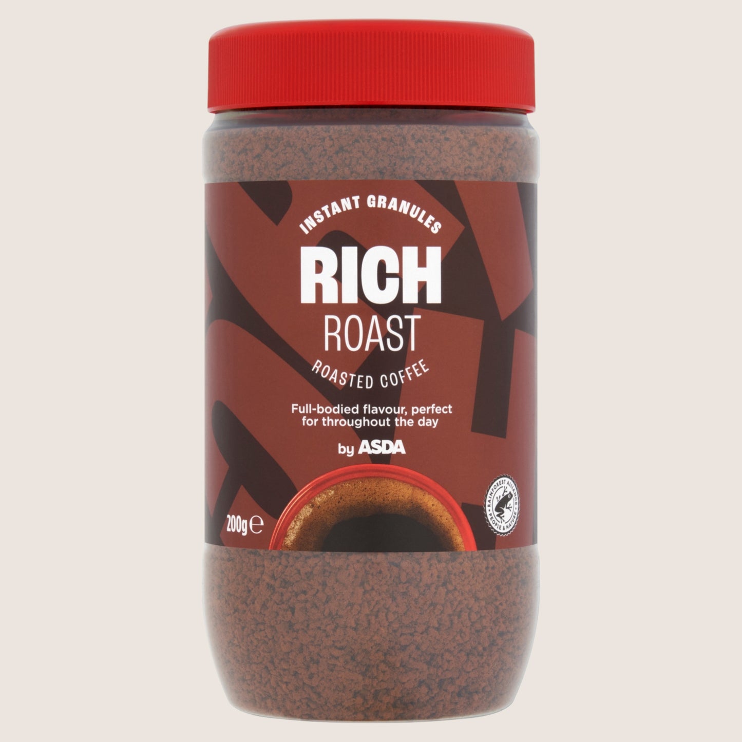 ASDA Rich Roasted Coffee Instant Granules No Artificial Additives 200g