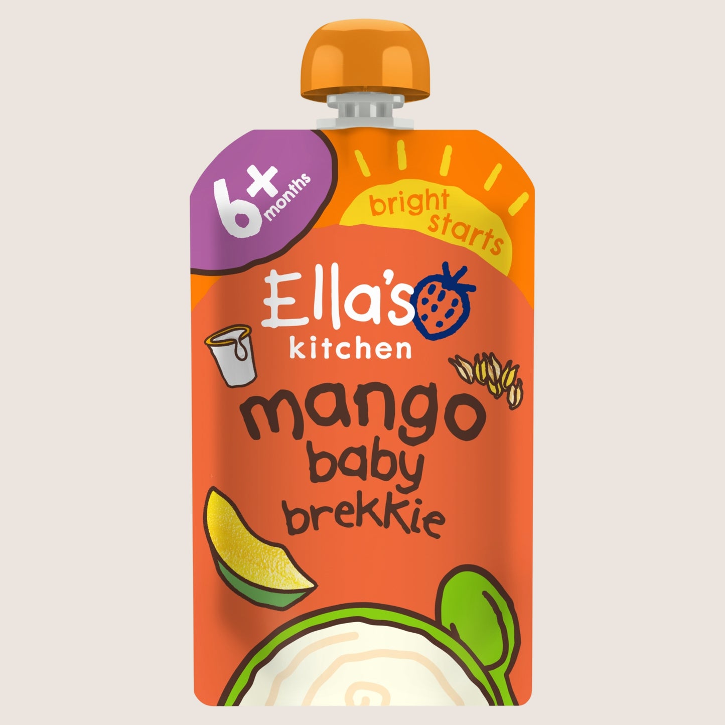 Ella's Kitchen Mango Baby Brekkie with Peach 6+ Months 6 Months Plus 100g